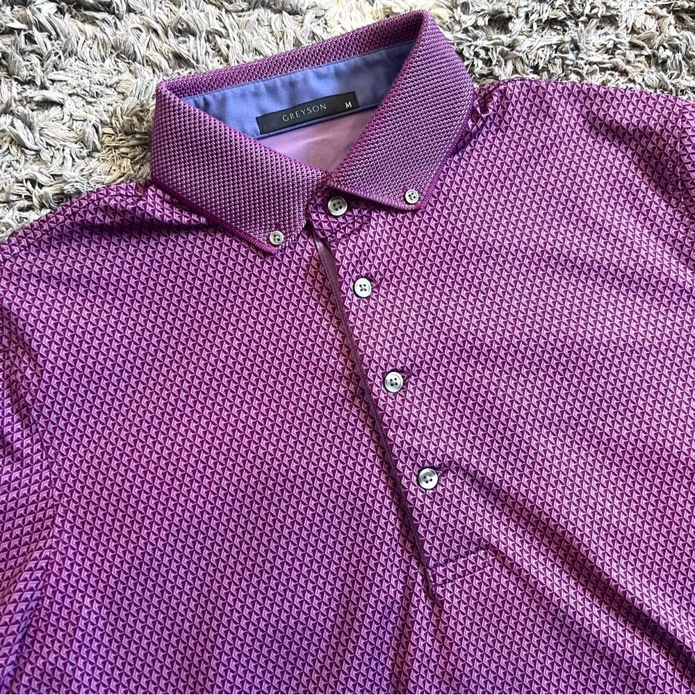 Greyson Polo Shirt Purple Men’s Size Medium G Logo